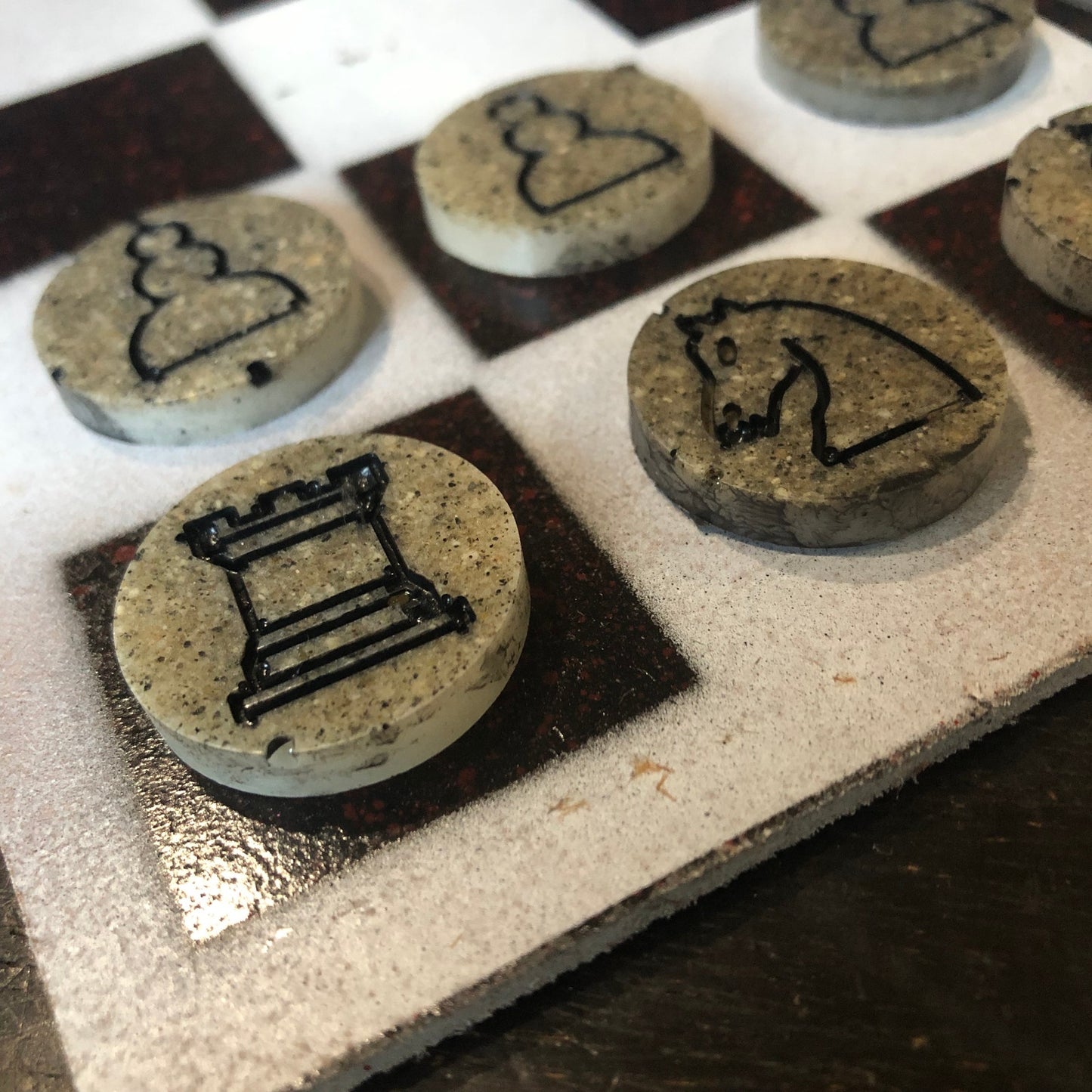 Castle Gray - Painted Chess Set