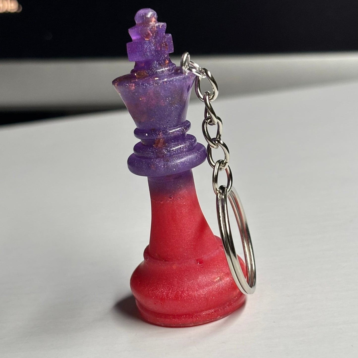 Purple/Red King - Handmade Resin Keychain