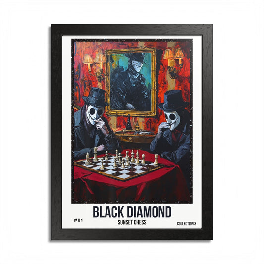 Black Diamond - Collection 3 Card #81 - Sunset Card Poster Framed 12"x16"