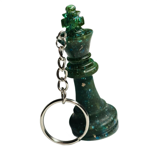 Dark Green King - Handmade Resin Keychain