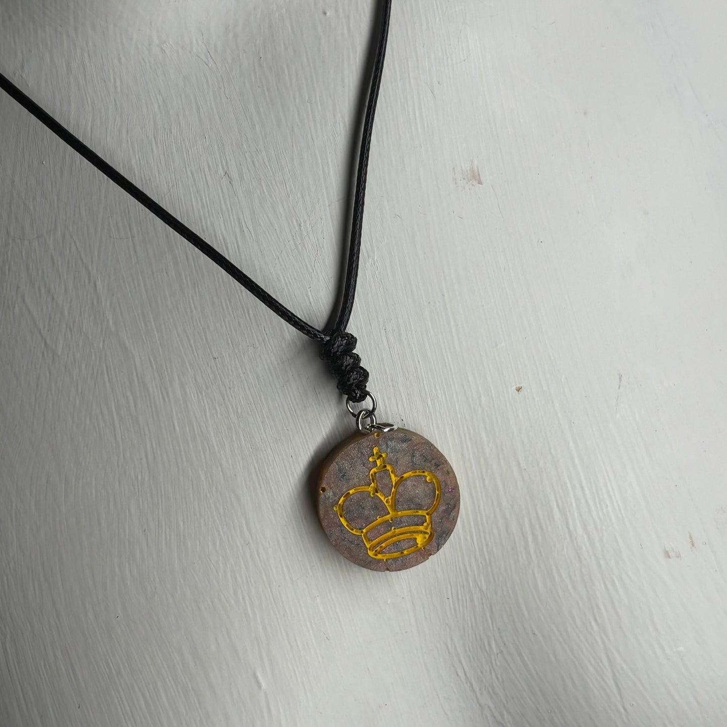 Luxury King - Handmade Resin Chess Necklace