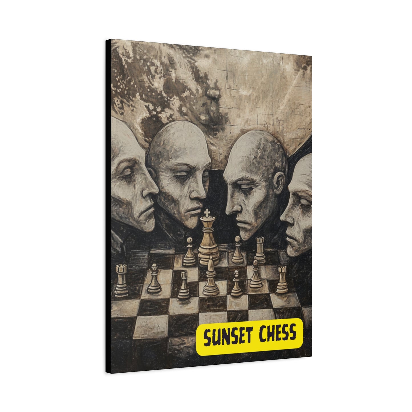 The Four Wise Heads - Canvas Chess Print 24"x32"