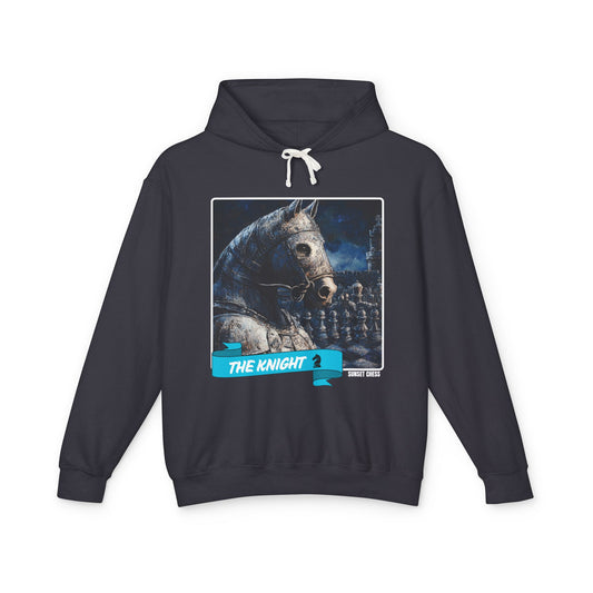 Horse in Battle - Sky Blue Chess Hoodie
