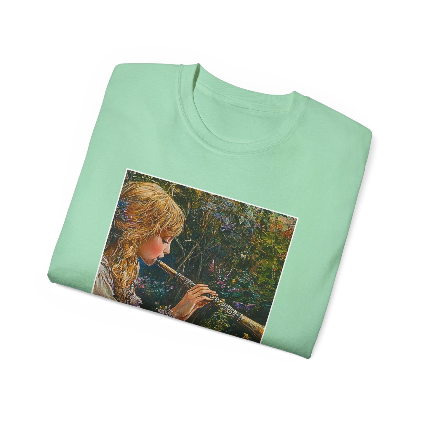The Flute Woman - Green Mint Chess T Shirt