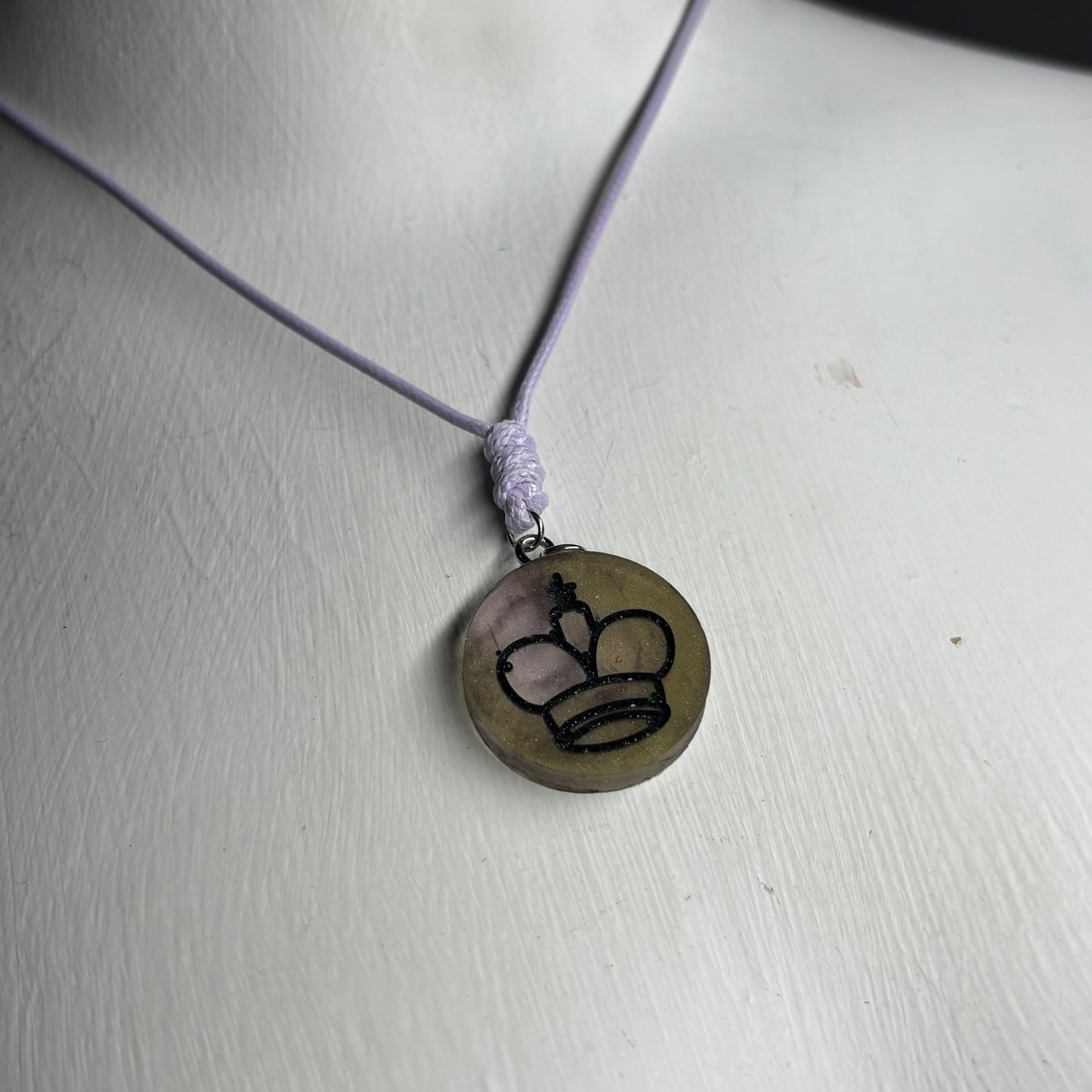 Old Vintage King - Handmade Resin Chess Necklace