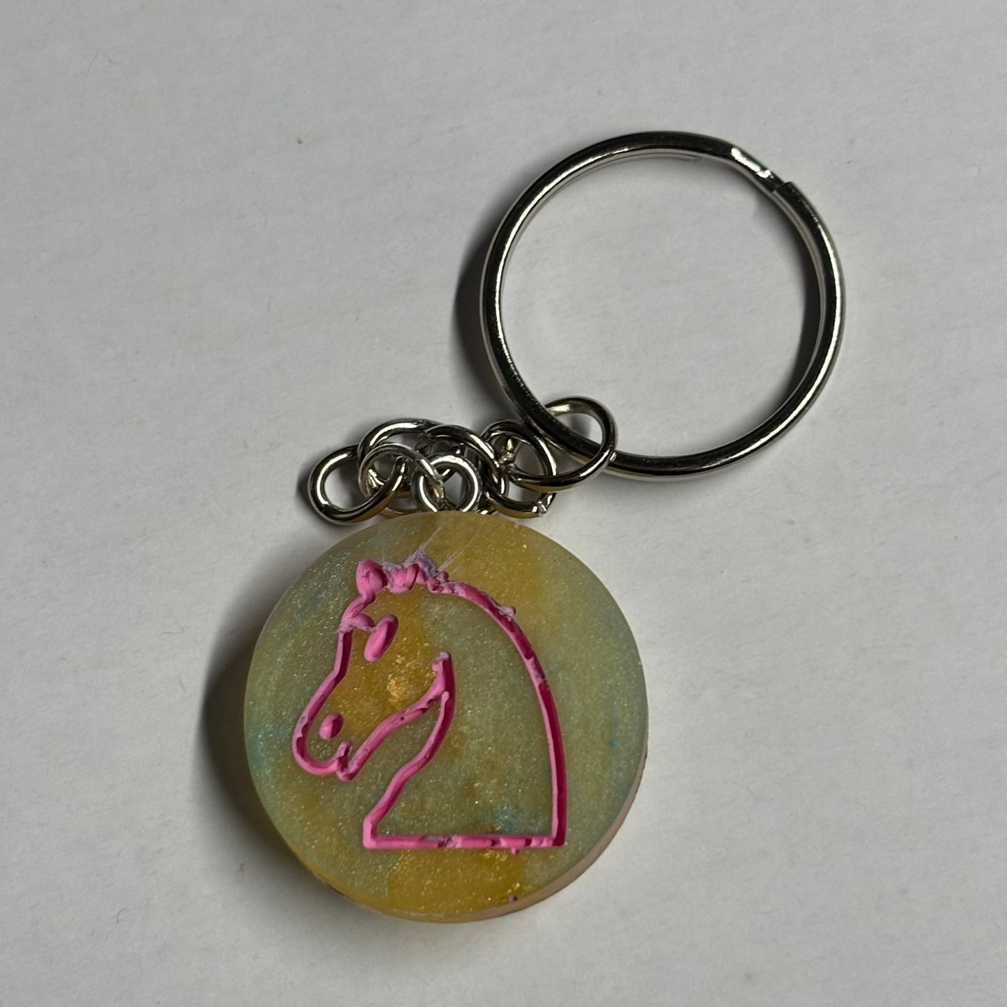 Yellow/Green Knight - Handmade Resin Keychain