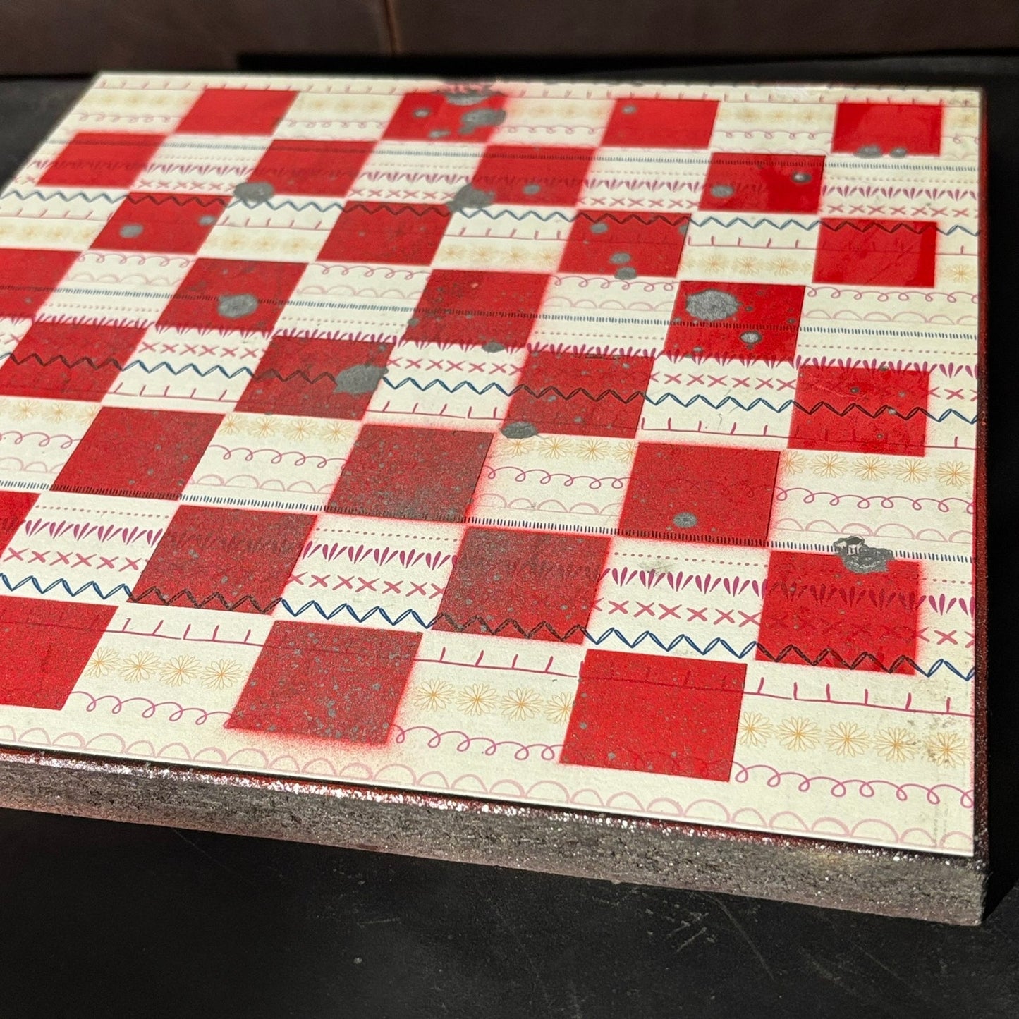 Party Red - Scrapbook Chess Board