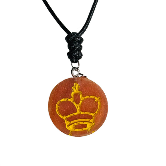 Vibrant King - Handmade Resin Chess Necklace