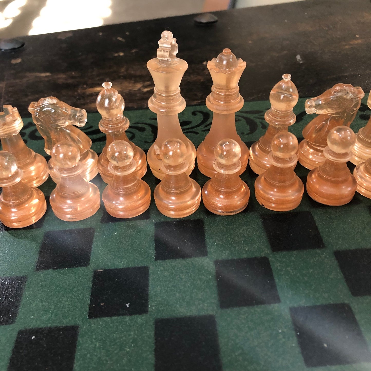 Royal Green - Painted Chess Set