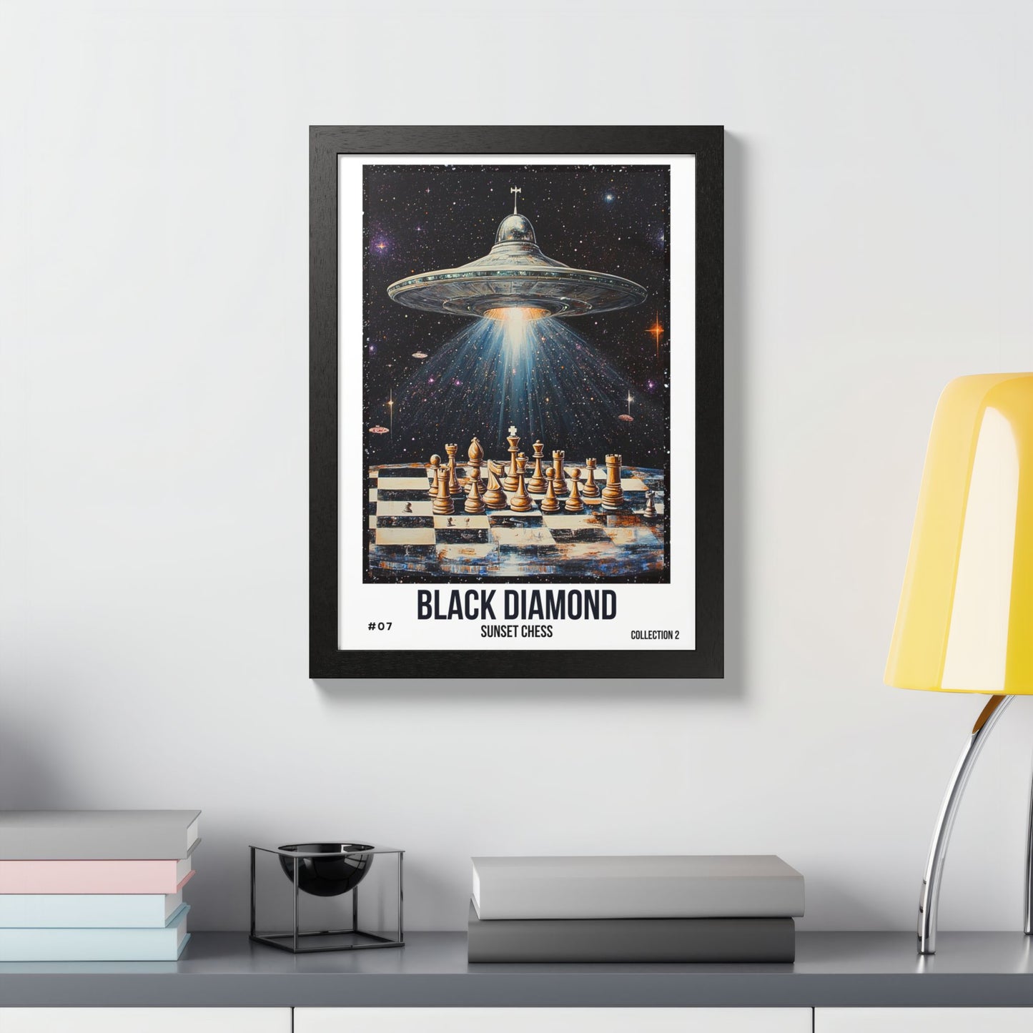 Black Diamond - Collection 2 Card #07 - Sunset Card Poster Framed 12"x16"