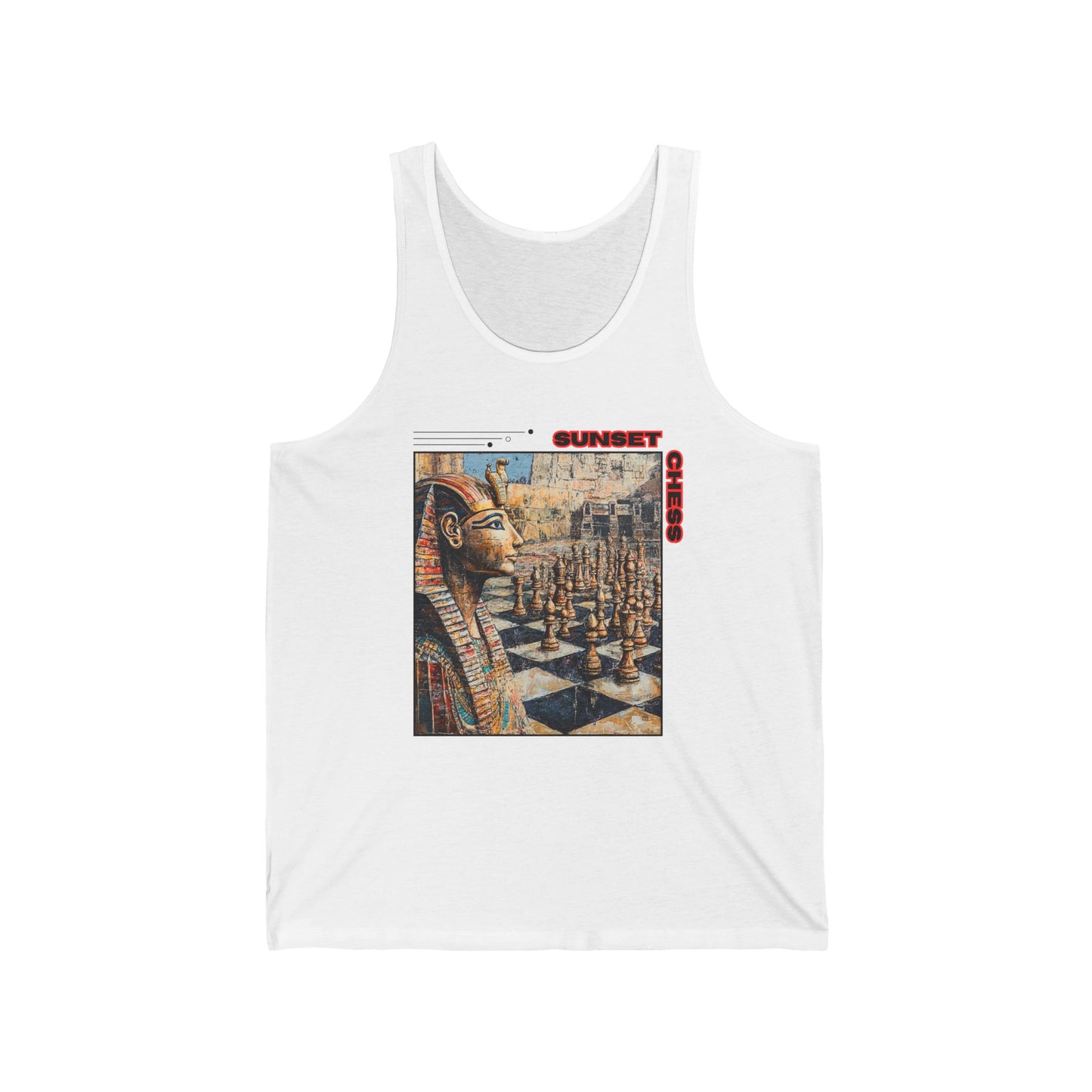 Egyptian Play - White Tank Top