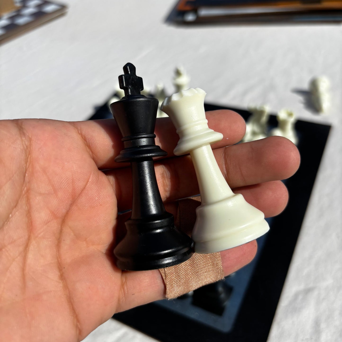 Metallic Blue - Painted Chess Set