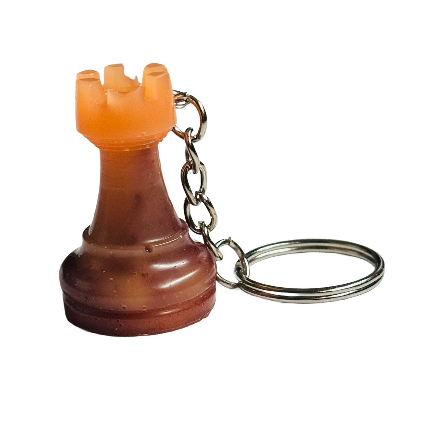 Orange Brown - Handmade Resin Keychain