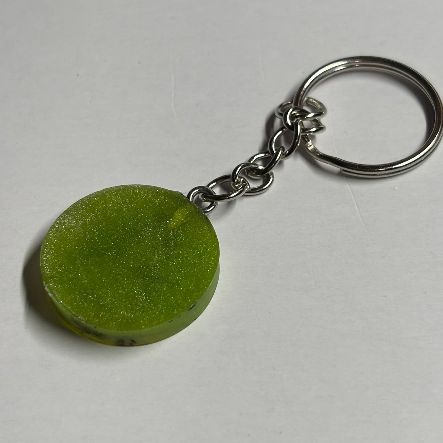 Lime Green Pawn - Handmade Resin Keychain - Flat Edition