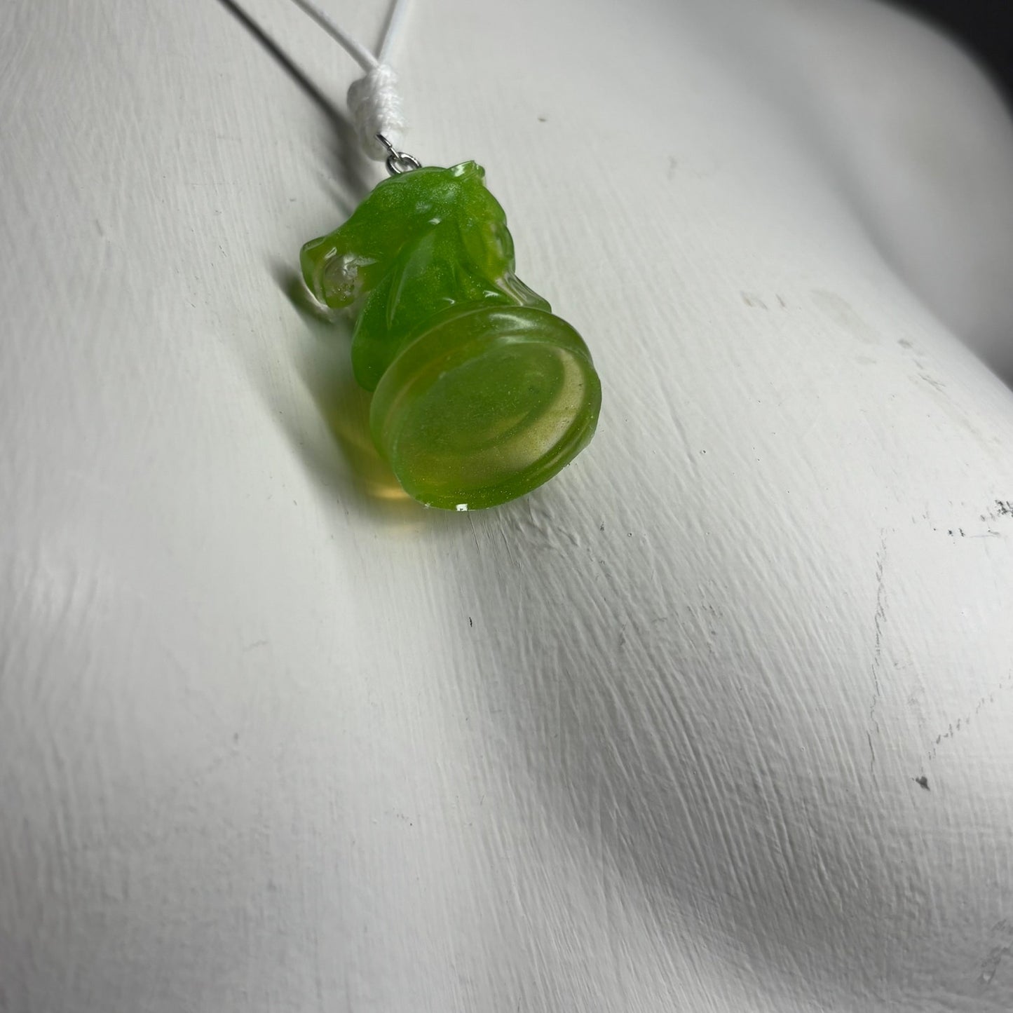 Green Knight - Handmade Resin Chess Necklace