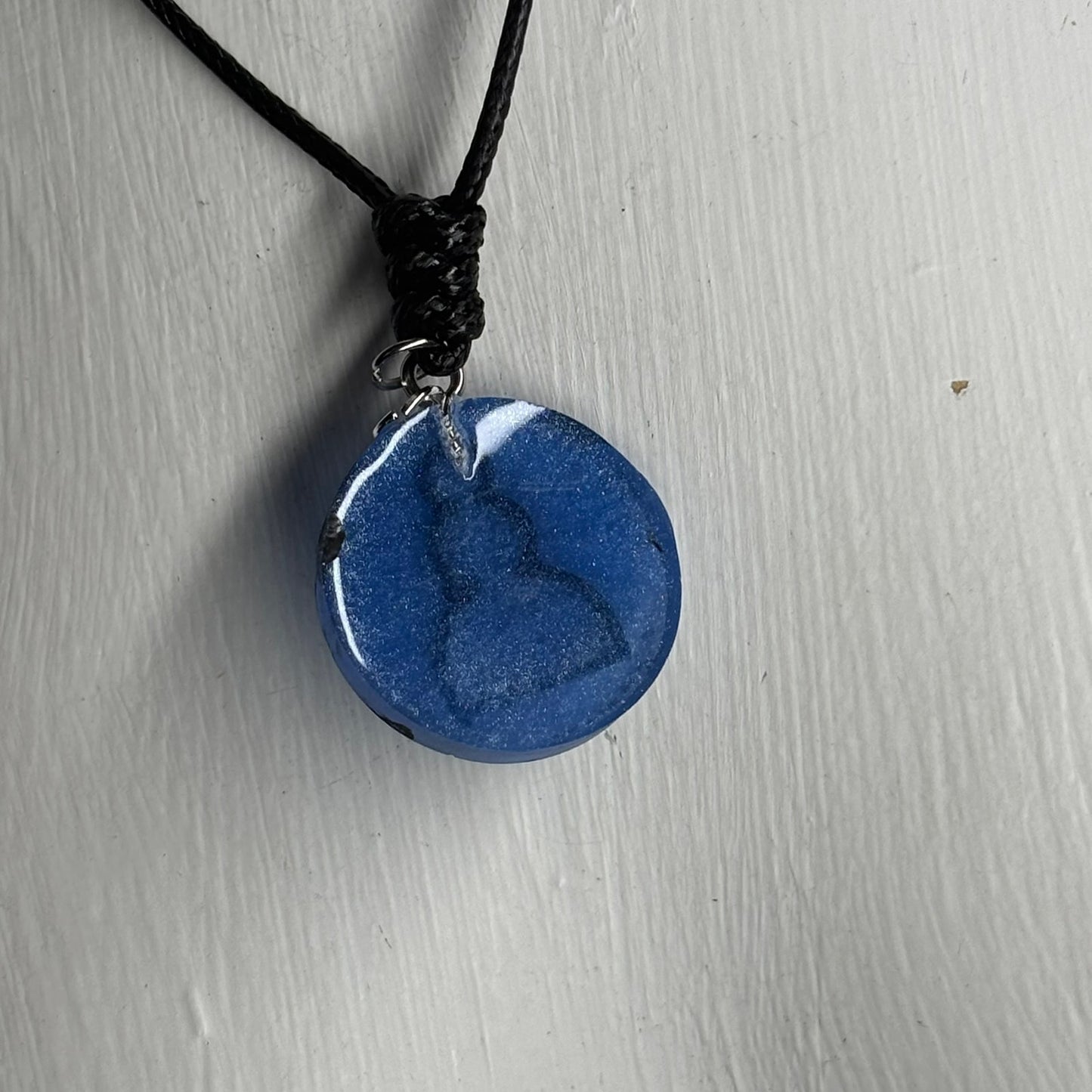 Blue Pawn - Handmade Resin Chess Necklace