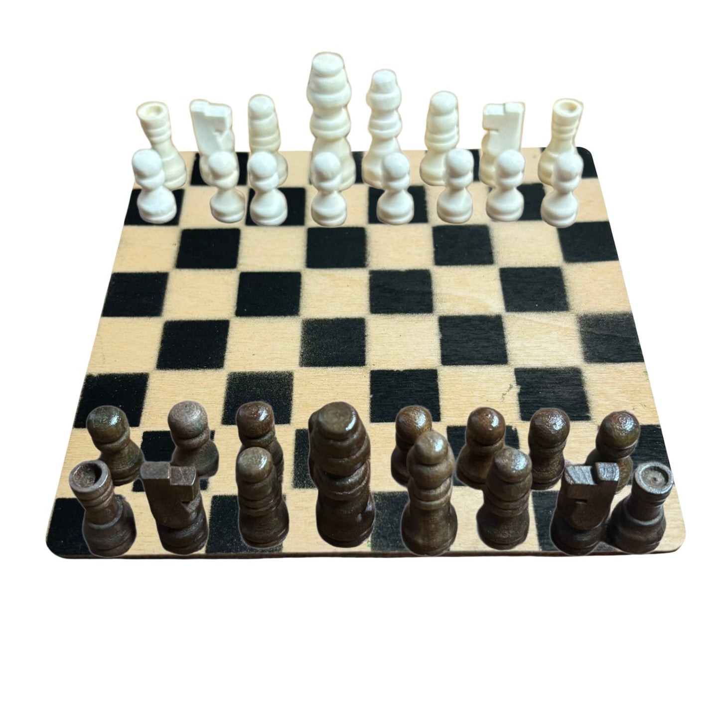 Cream Black - Mini Chess Set