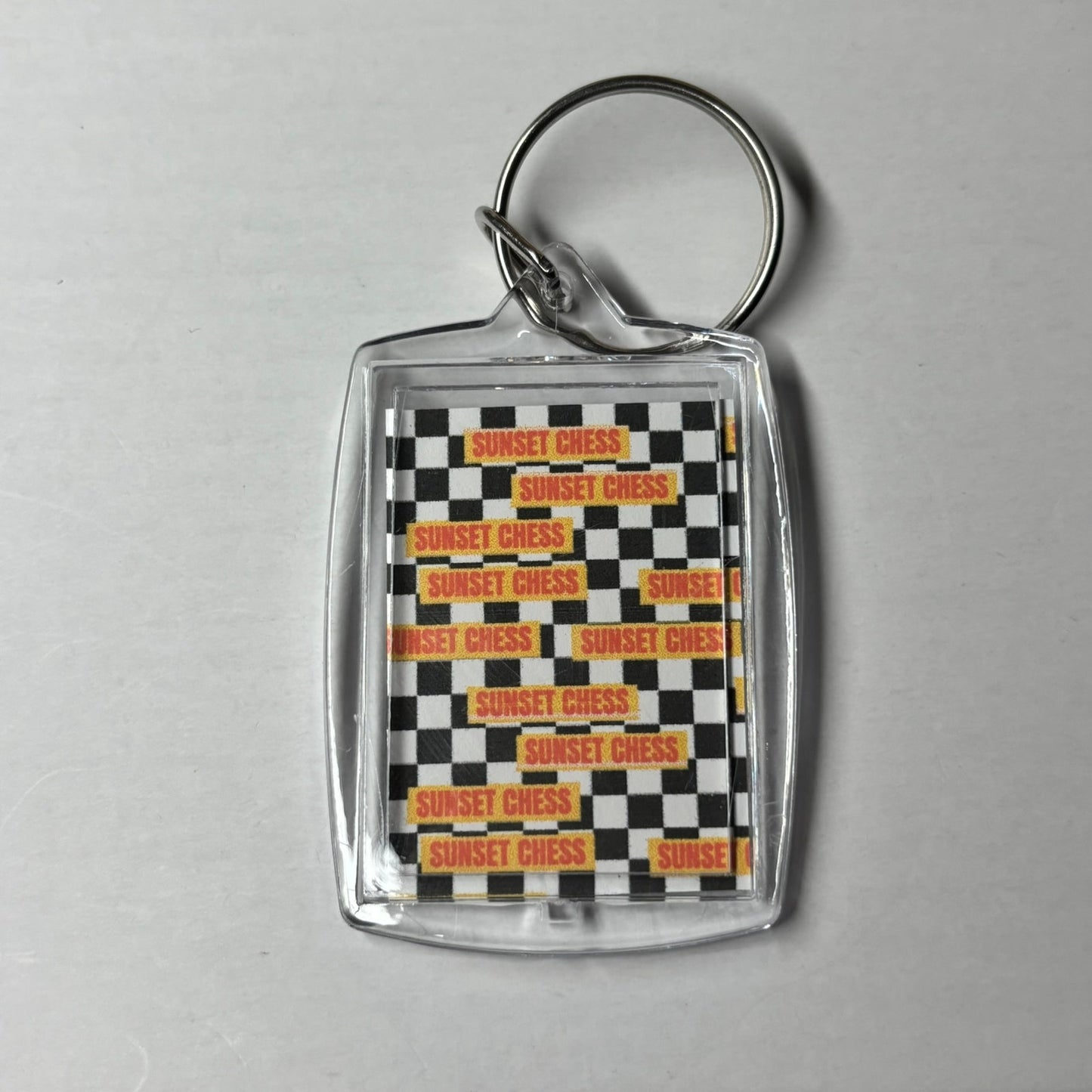 The Mystery Being - Sunset Chess Photo Keychain