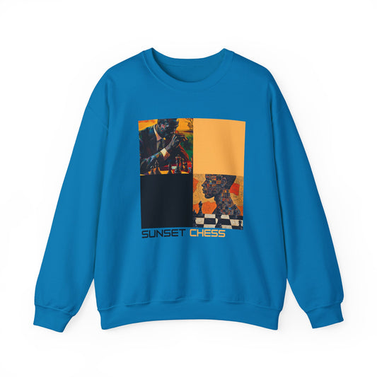 Yellow Dice - Sapphire Blue Crewneck Sweater