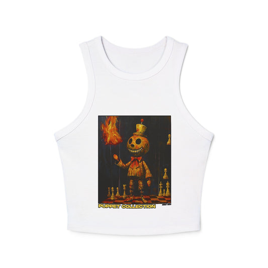 Fire Puppet - Women's Pink Chess Tank Top