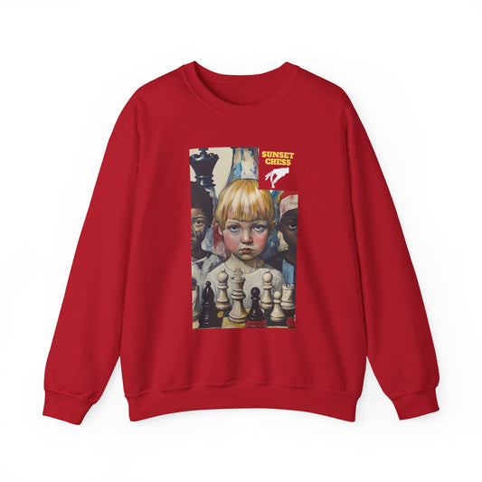 Sad Child - Cherry Red Chess Crewneck Sweater