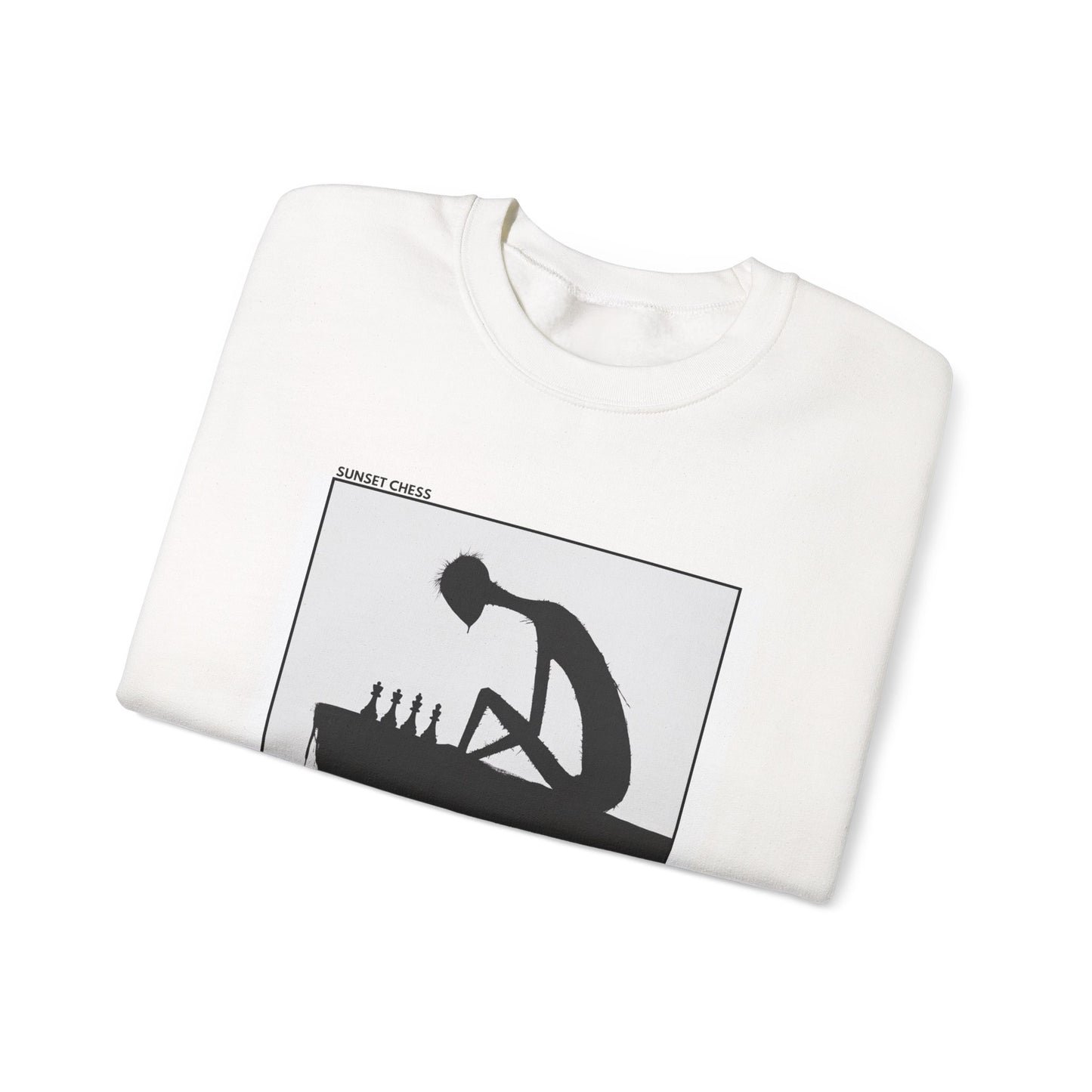 Solitude - White Chess Crewneck Sweater