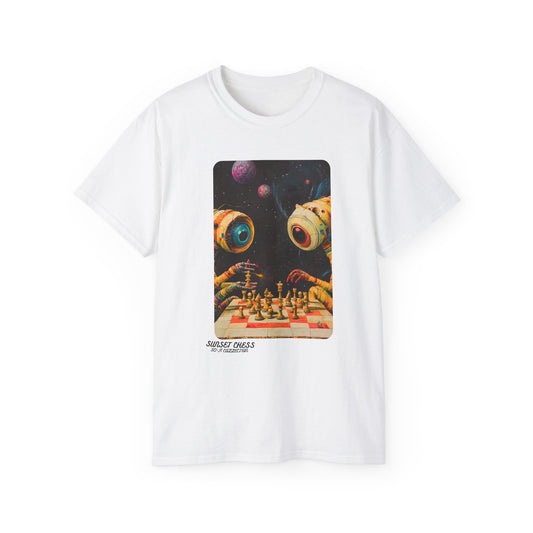 One Eyed Aliens & Chess - White Chess T Shirt