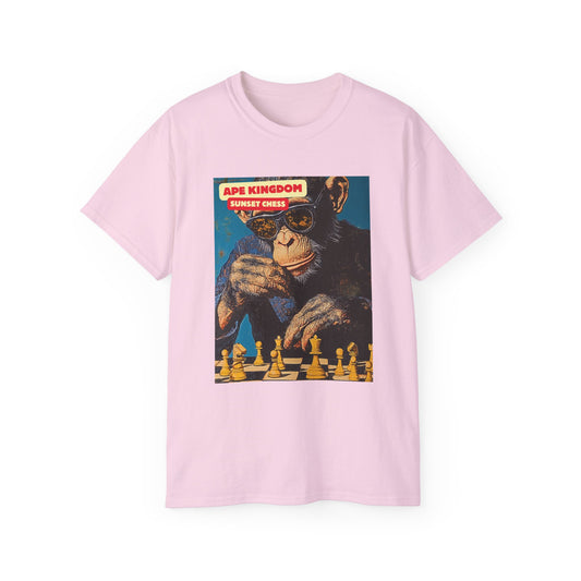 Cool Monkey - Pink Chess T Shirt
