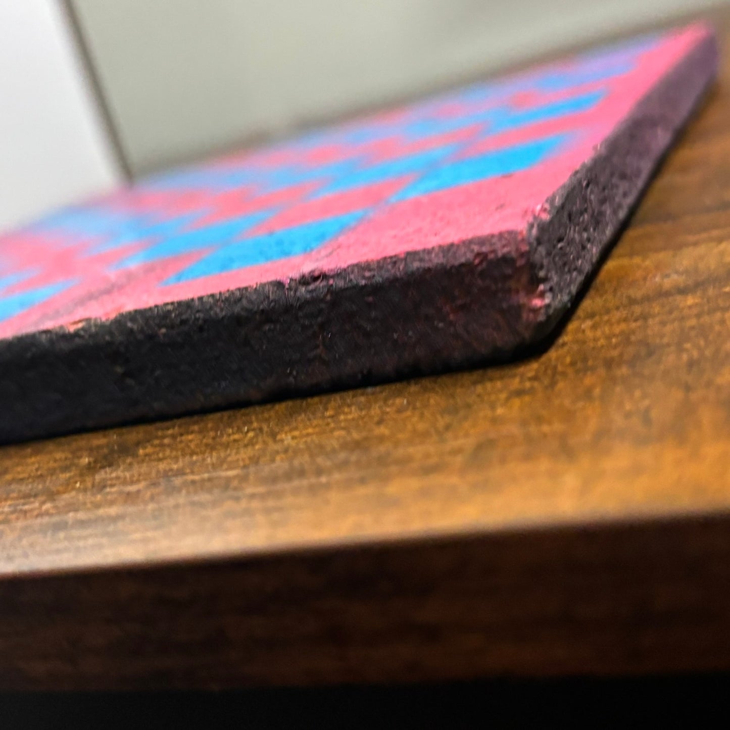 Pink & Blue - Painted Double Sided Chess Board