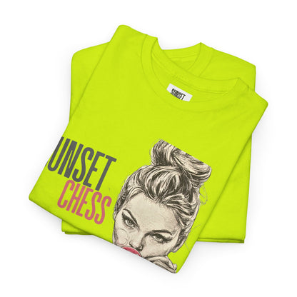 Lime Green - Women Bubble Blowing - Unisex Heavy Cotton Tee