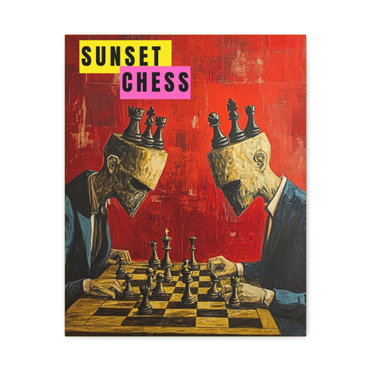 Chess Head Dual - Canvas Print 16"x20"