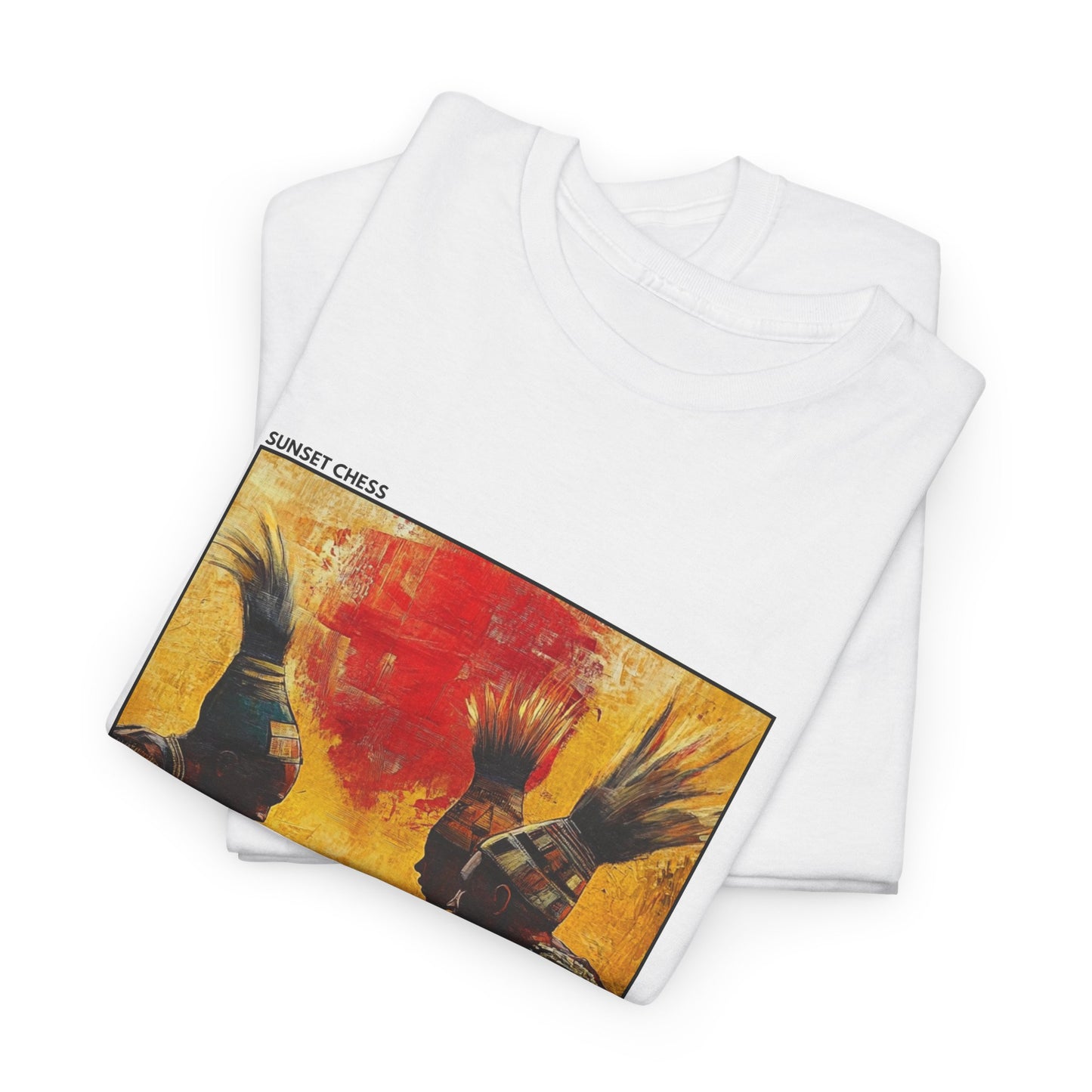 African Tribe - White Chess T Shirt