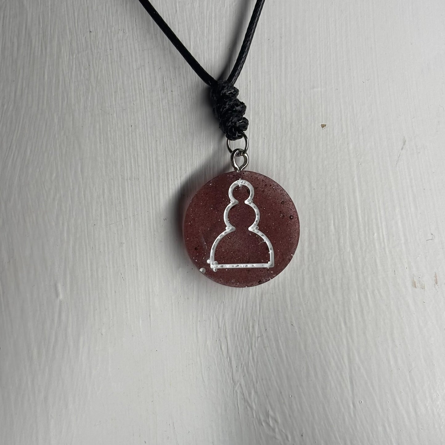 Bronze Pawn - Handmade Resin Chess Necklace