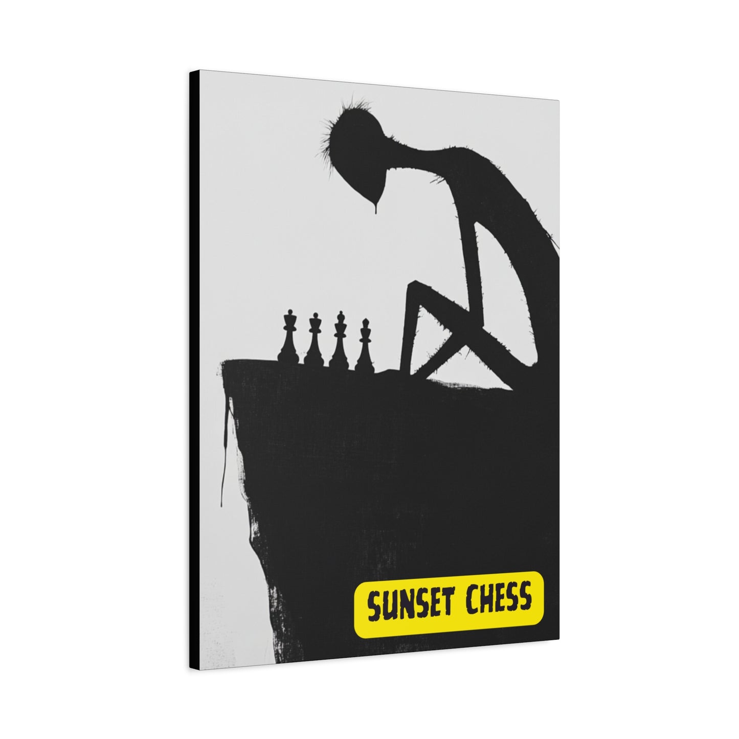 Alone On The Mount - Canvas Chess Print 24"x32"