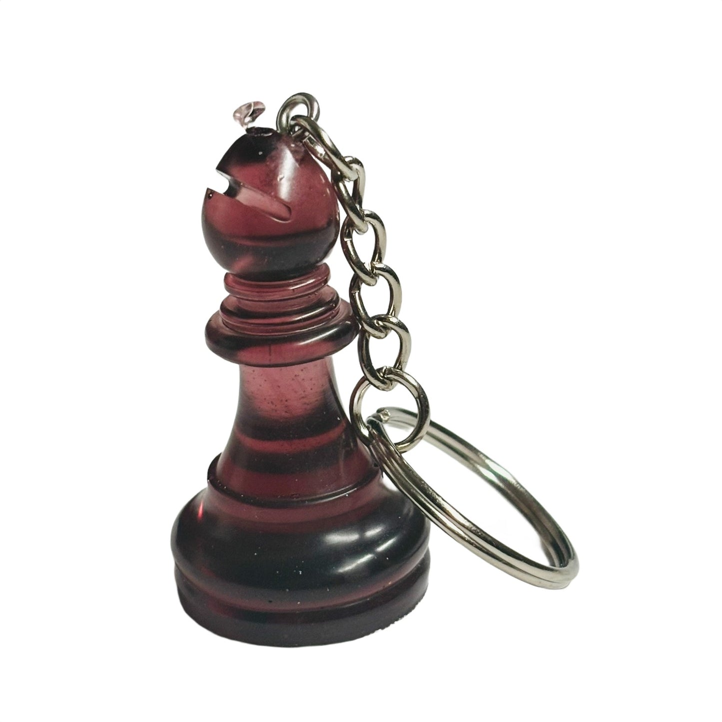 Royal Violet Red Bishop - Handmade Resin Keychain