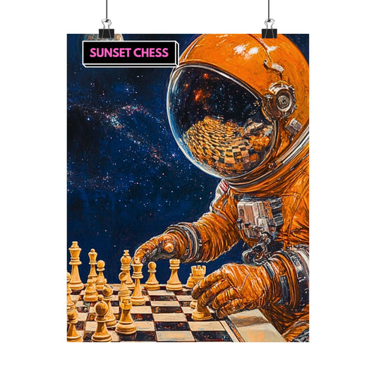 Orange Spaceman - Matte Vertical Poster 11"x14"