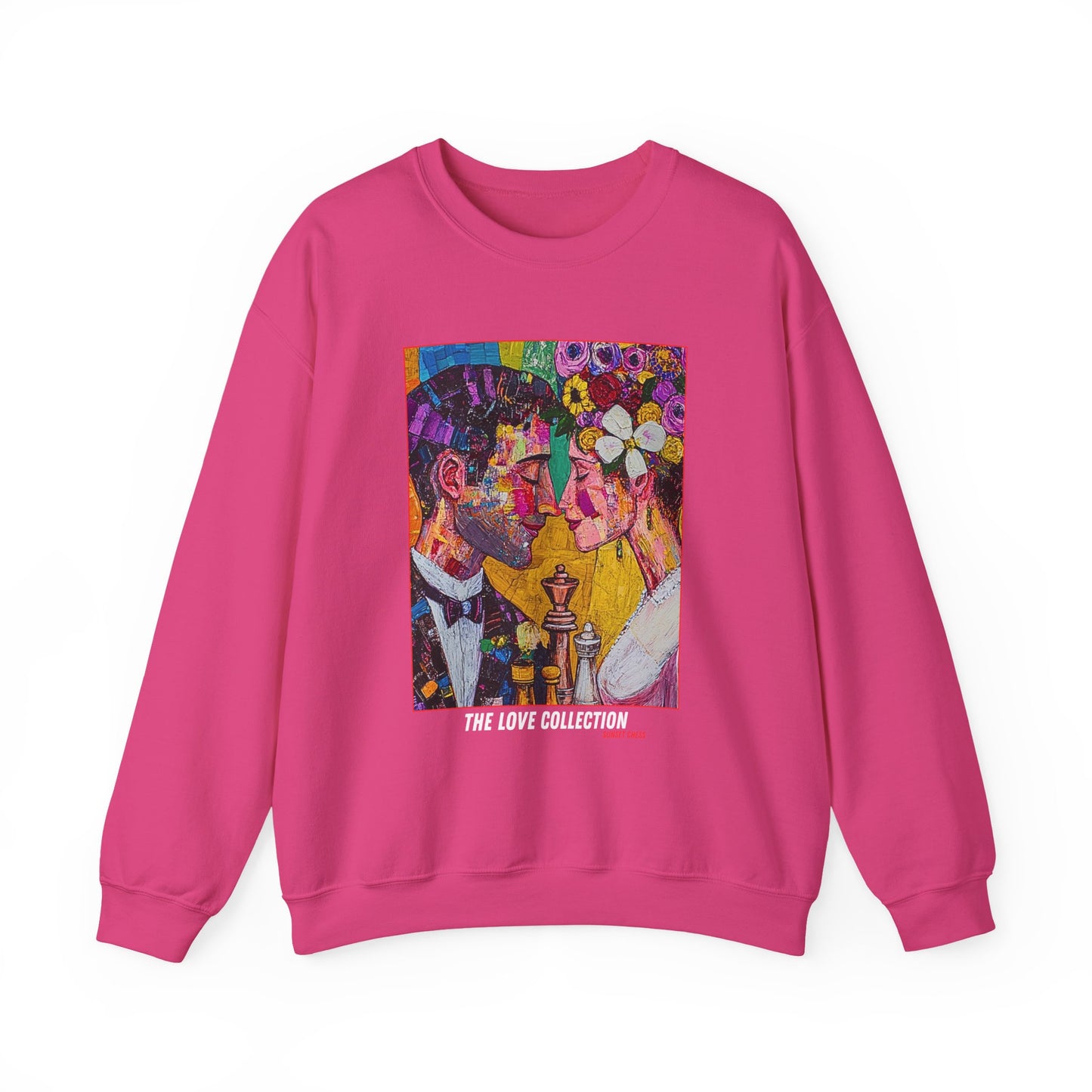 Pink Love - Pink Chess Crewneck Sweater