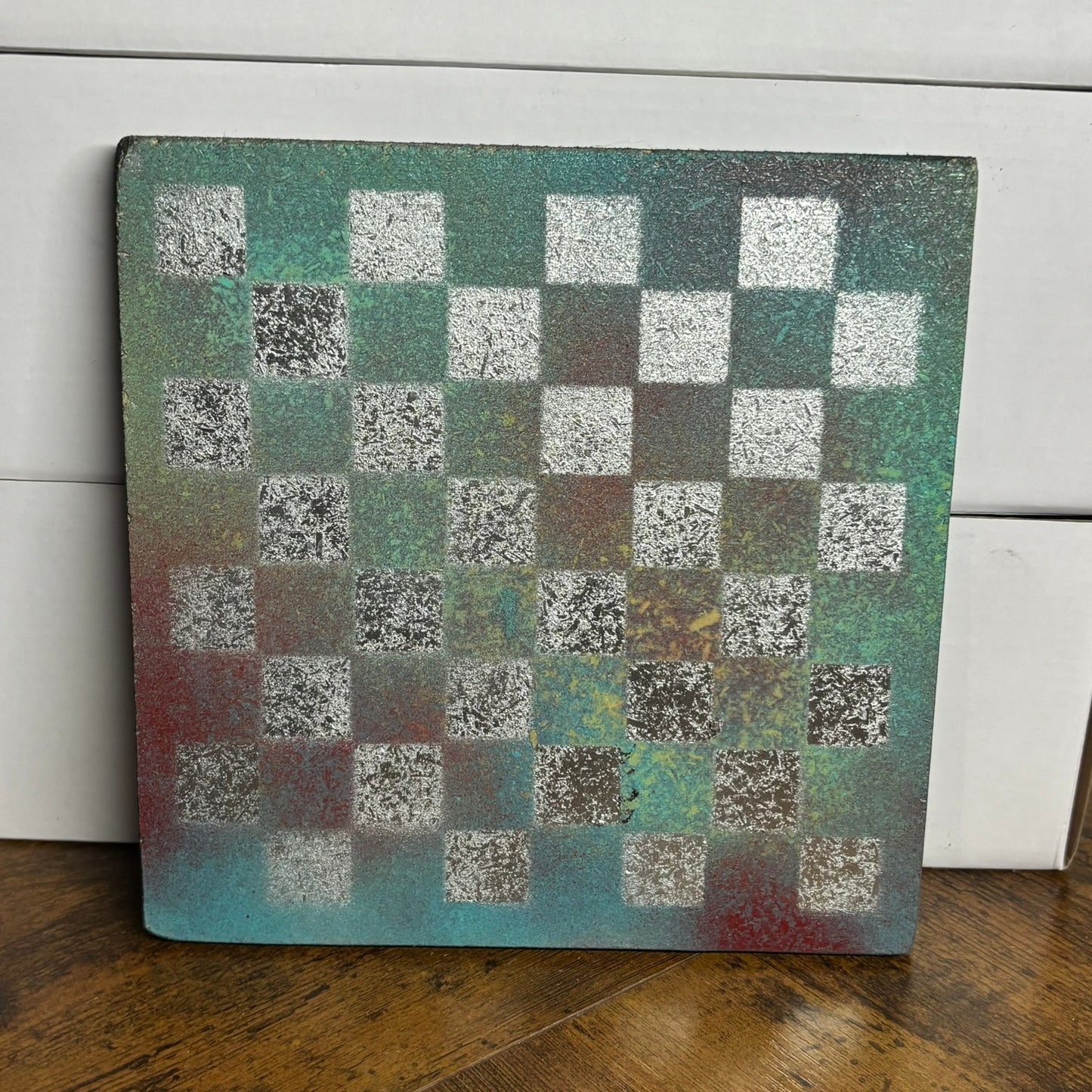 Toxic Chrome - Painted Double Sided Chess Board