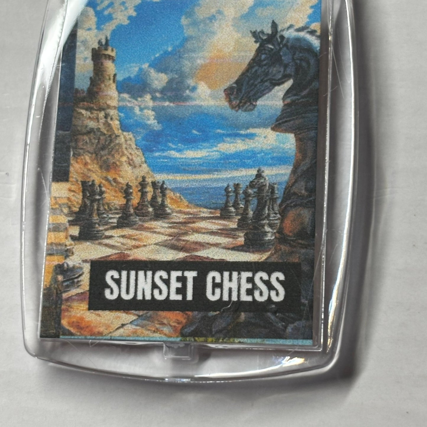 Beachside - Chess  Photo Keychain