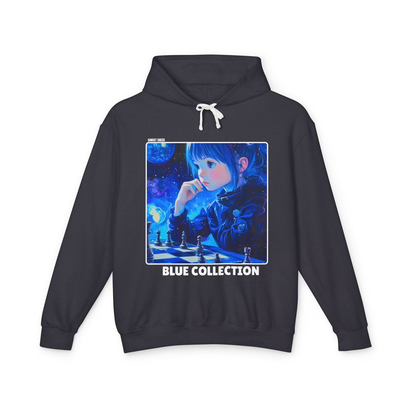 Anime Blue Chess Girl - Black Hoodie