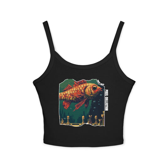 Fish Ponders The Board - Women's Black Tank Top