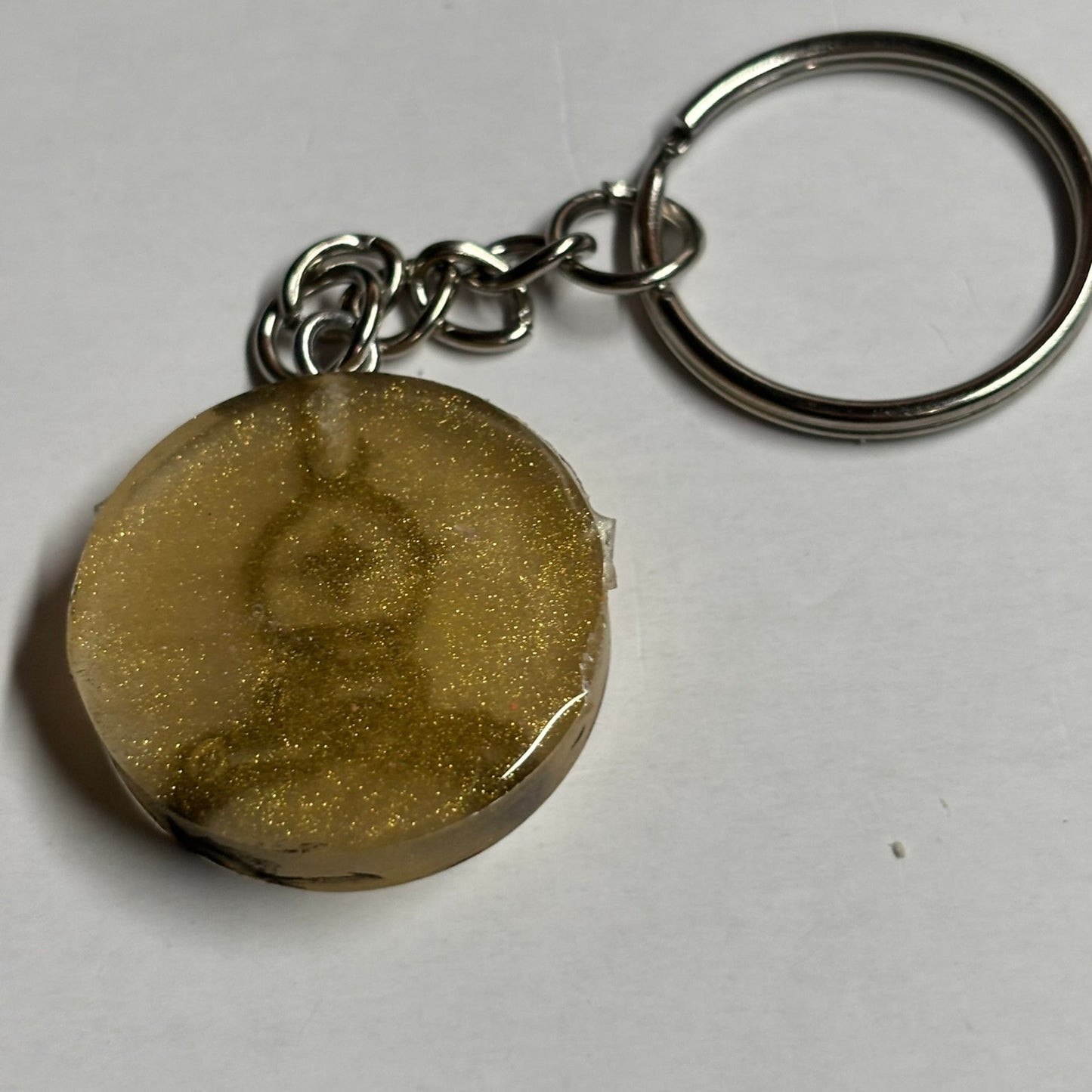 Brown/Yellow Bishop - Handmade Resin Keychain - Flat Edition