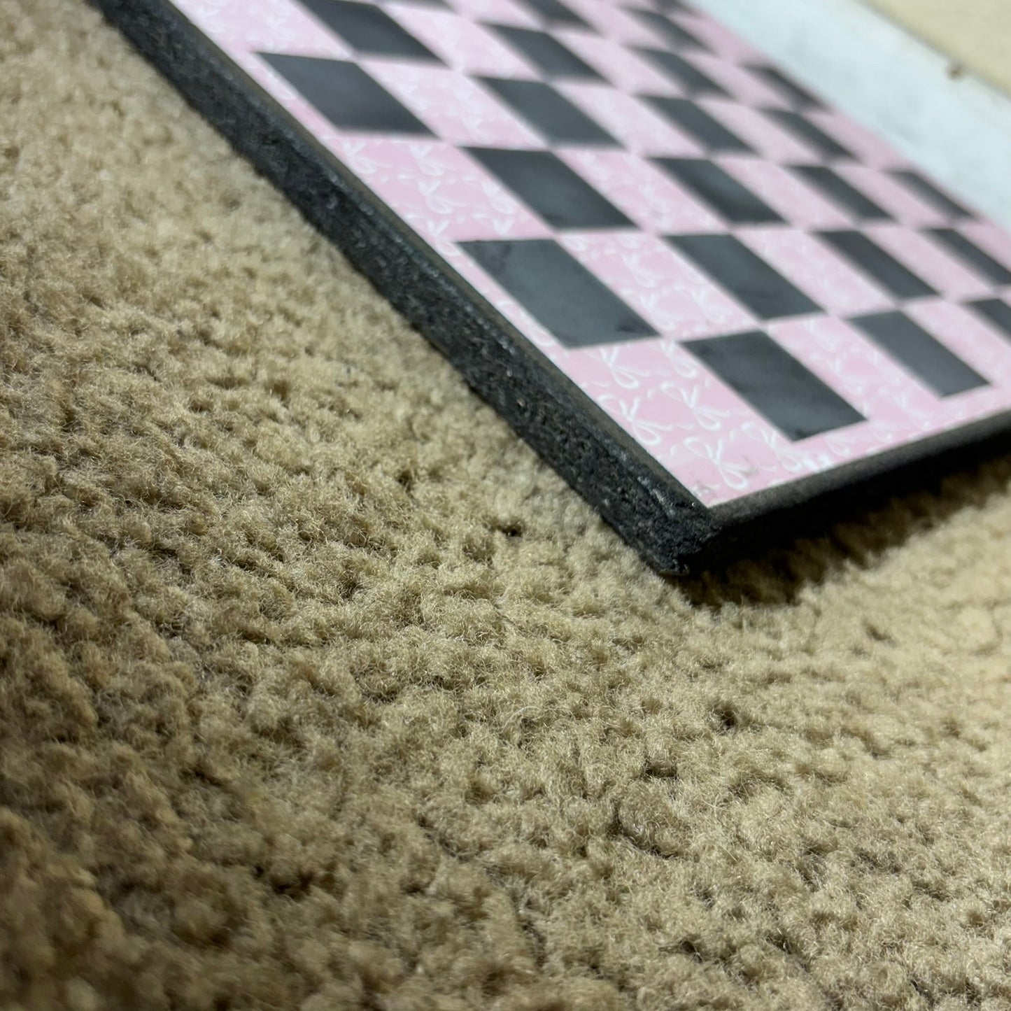 Pink Bows - Scrapbook Chess Board