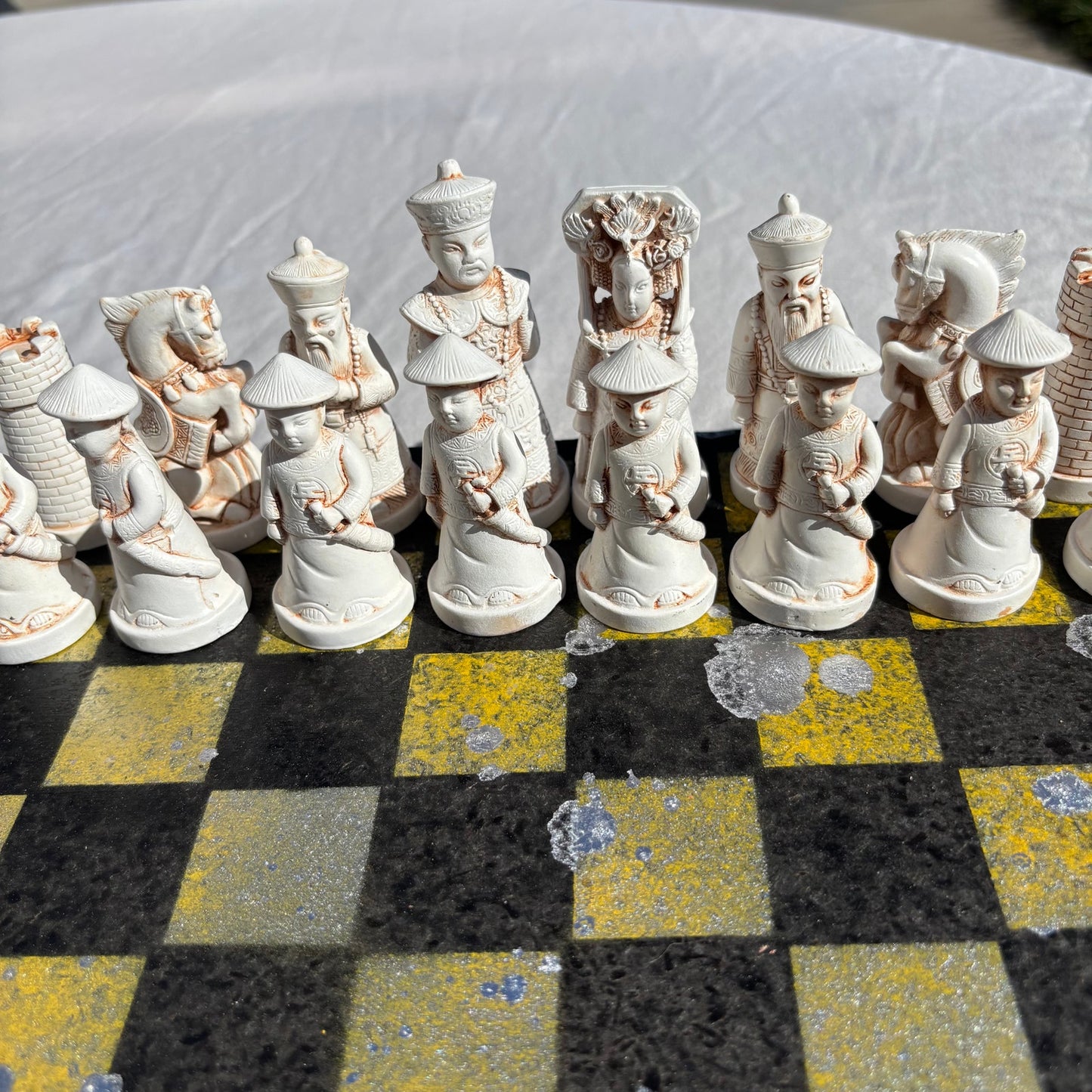 Yellow & Black Stealth - Chinese Edition Chess Set