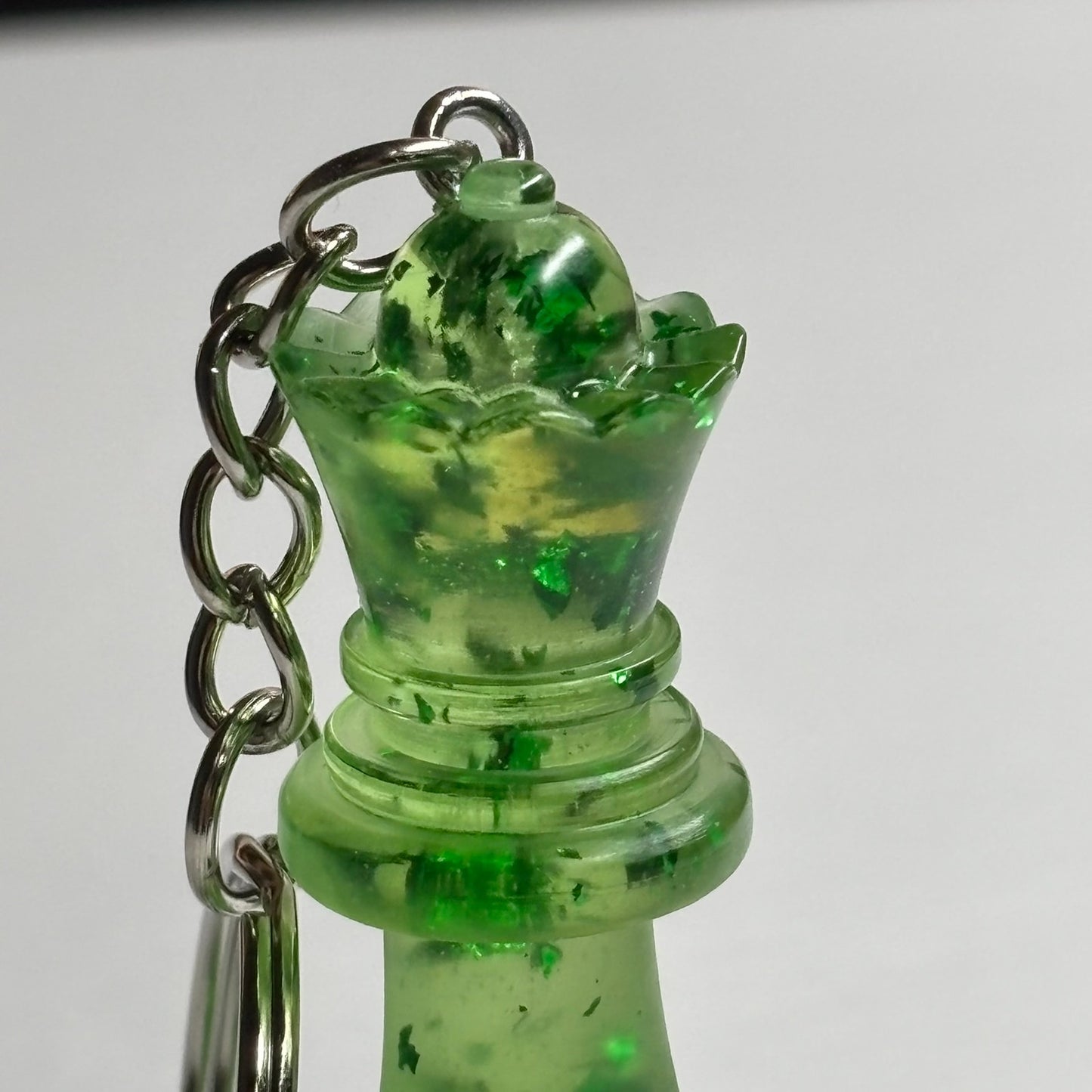 Fire Green Queen - Handmade Resin Keychain
