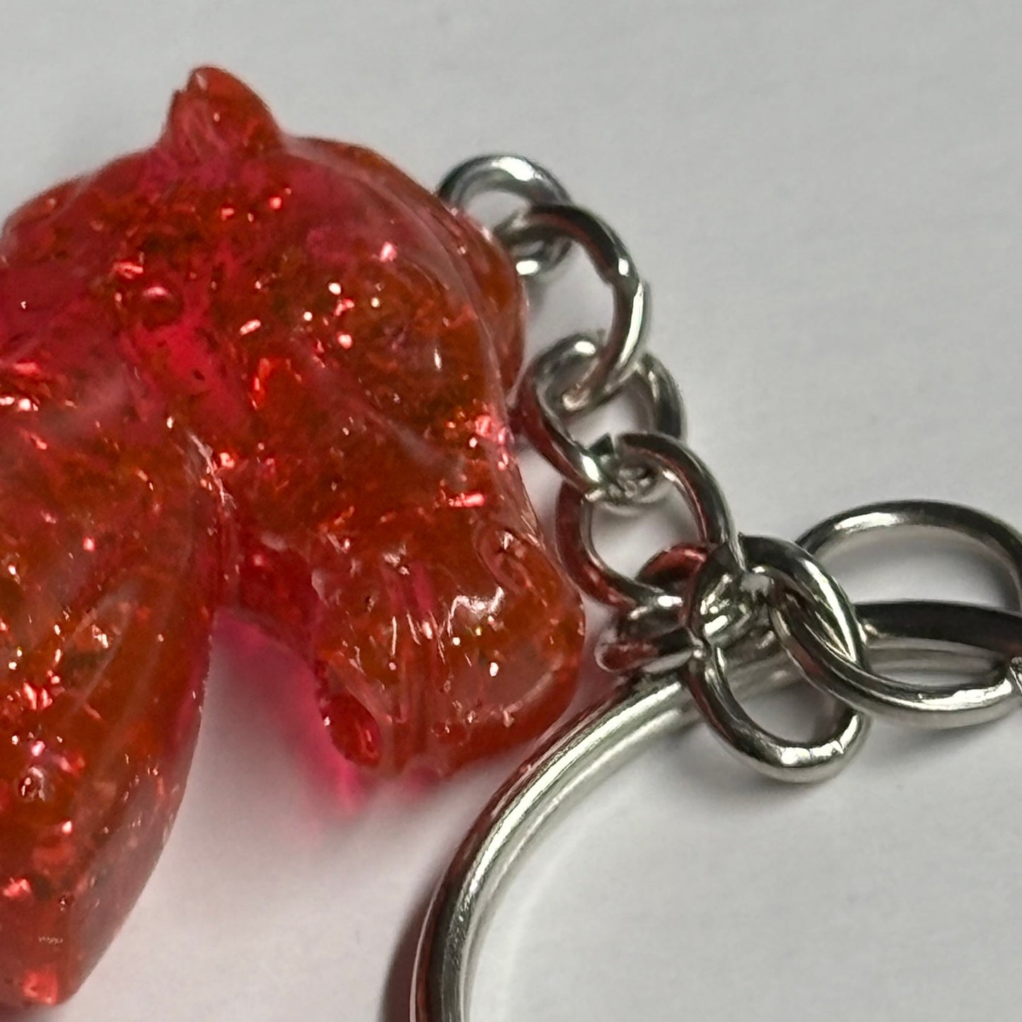 Red Crystal Knight - Handmade Resin Keychain