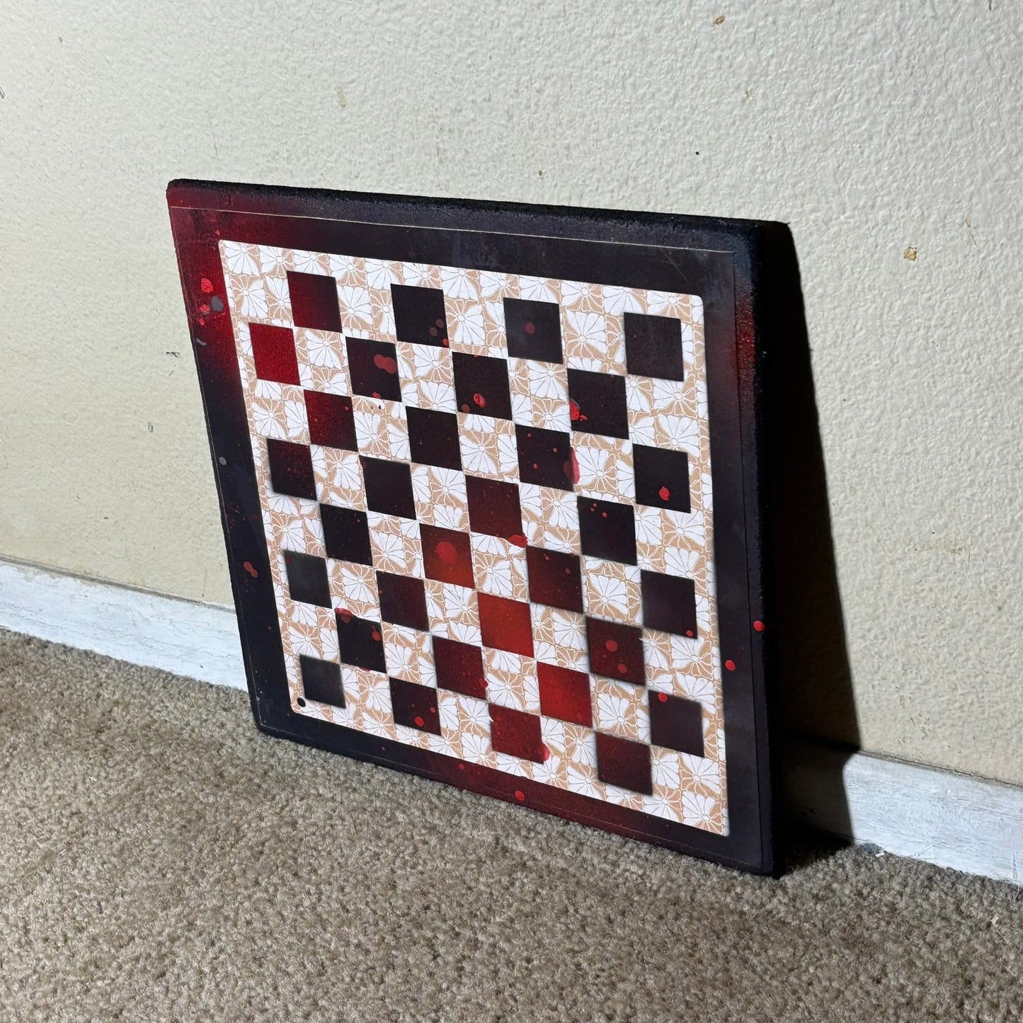 Red, Black & Yellow - Scrapbook Chess Board