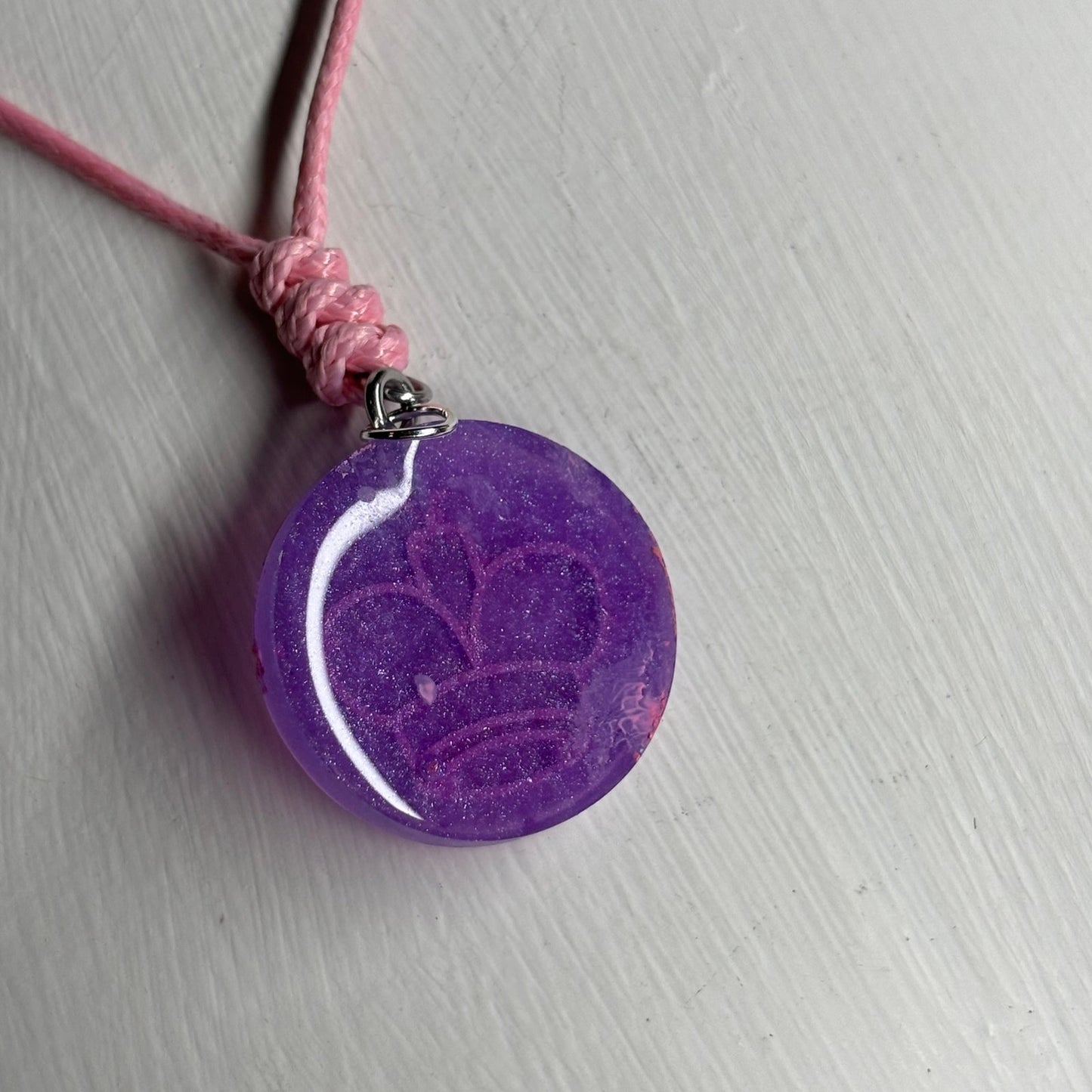 Fabulous Pink King - Handmade Resin Chess Necklace