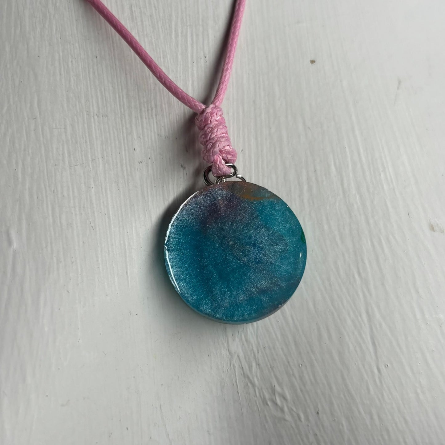 Blue Knight - Handmade Resin Chess Necklace