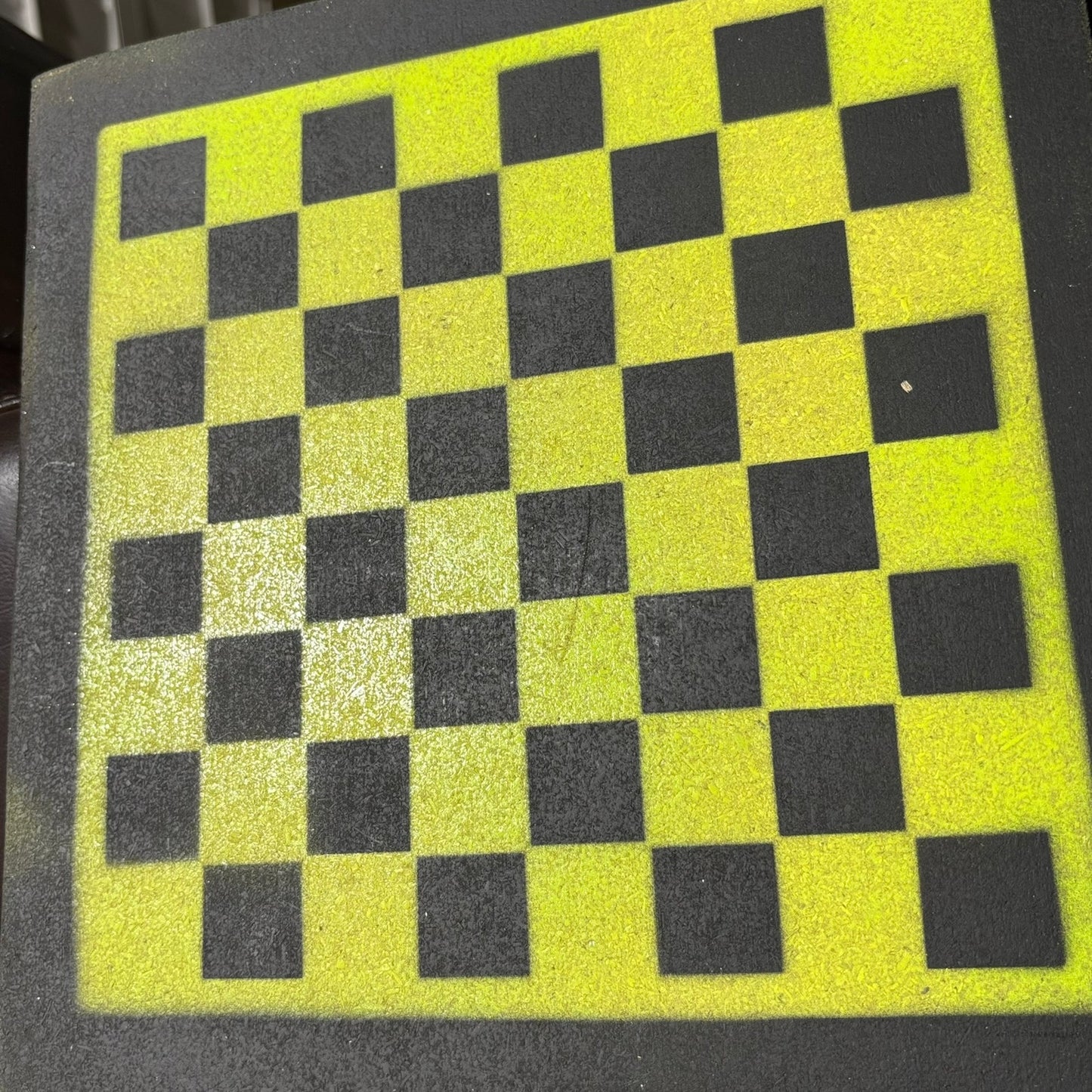 Green & Black - Painted Chess Board